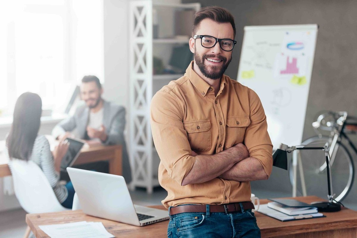 Freelancer working online